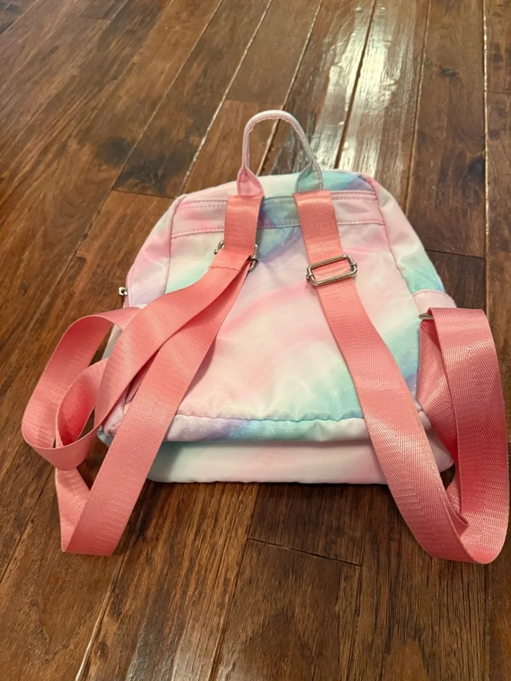 Kids Pastel Rainbow Mini Backpack - Pink, Blue & Purple